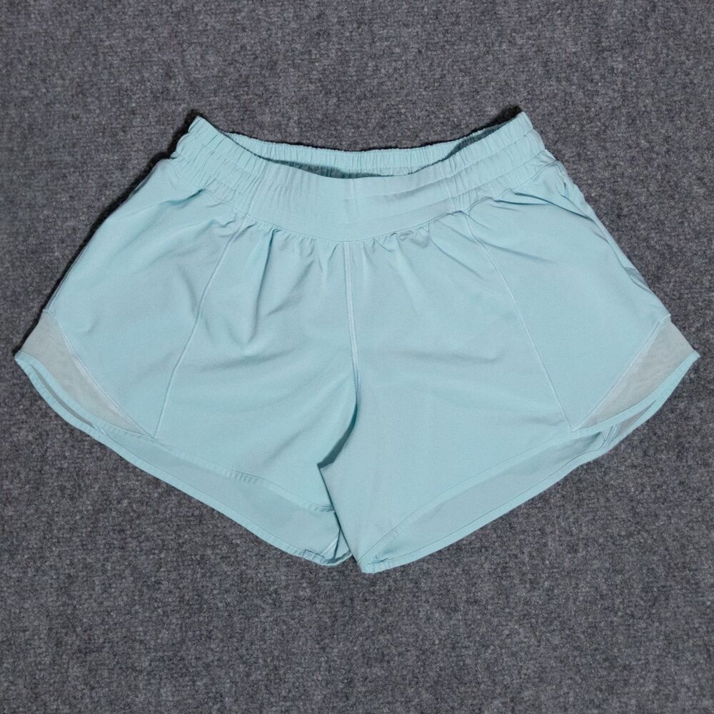 Lululemon Hotty Hot Shorts 4" Lined Blue Women's 6 Tall Stretch Gym Workout